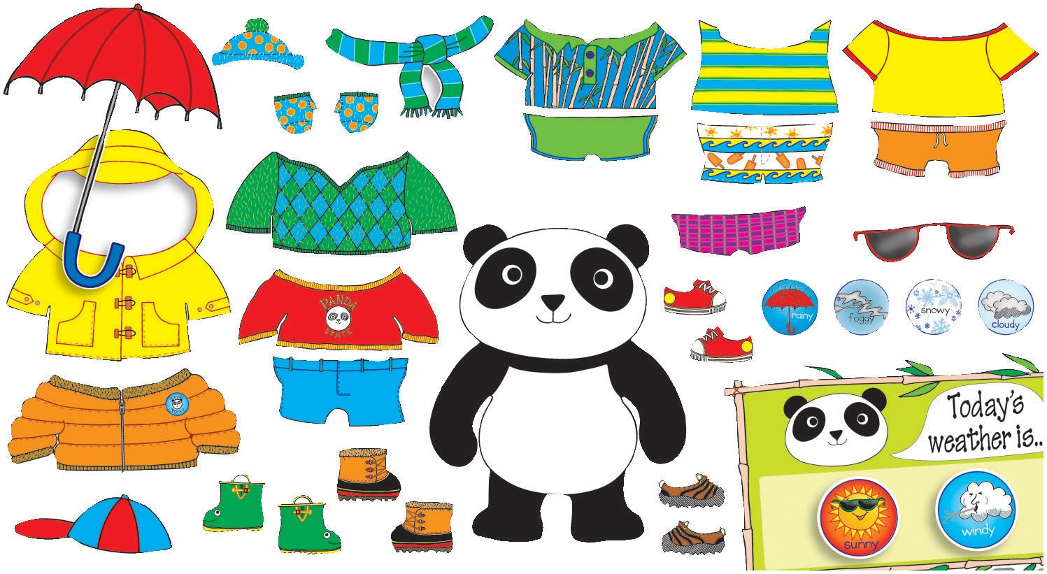 Scholastic Weather Panda Bulletin Board
