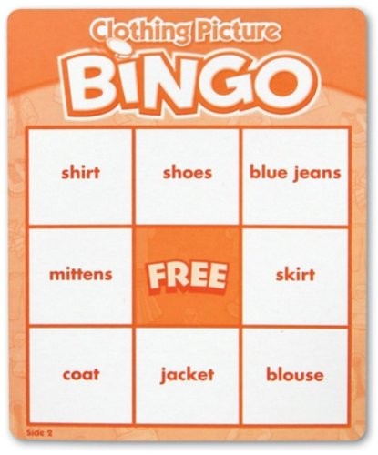 Clothing Picture Bingo