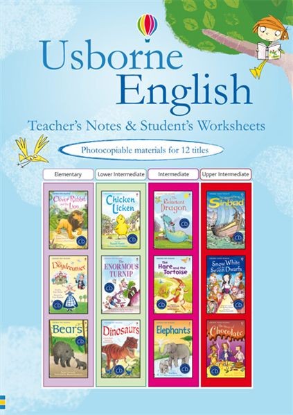 Usborne English teacher's notes and student's worksheets