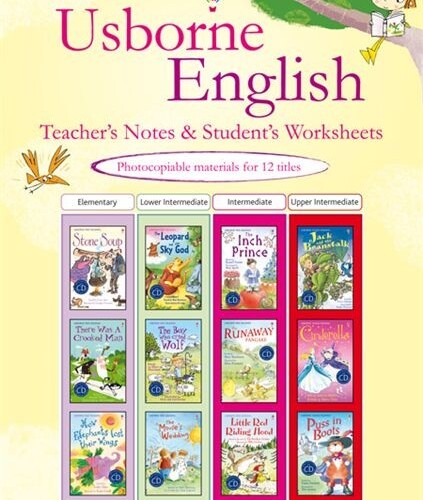 Usborne English teacher's notes and student's worksheets