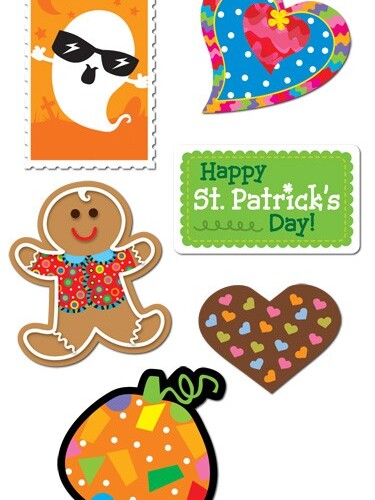 Holiday sticker variety