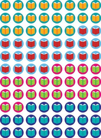 880 Mini Books Design Reading Reward Stickers for Teachers