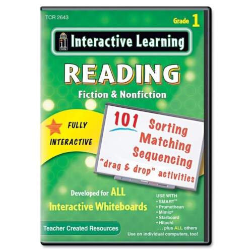 Interactive Learning Software: Reading Fiction and Nonfiction, Grade 1