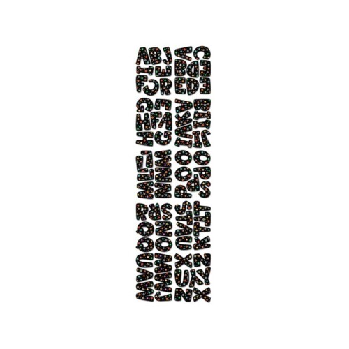 Dots on Black 2" Uppercase Letter Stickers CTP4190