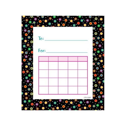 Dots on Black Student Incentive Chart CTP1480