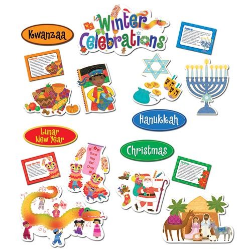 Winter celebrations bulletin board