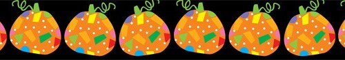 Poppin' Patterns Pumpkins Border