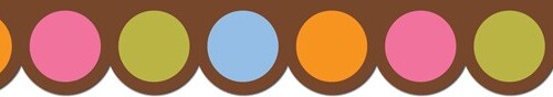 Dots on Chocolate Jumbo Dots Border