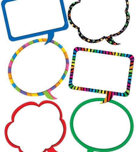 Speech Bubbles 10" Jumbo Designer Cut-Outs