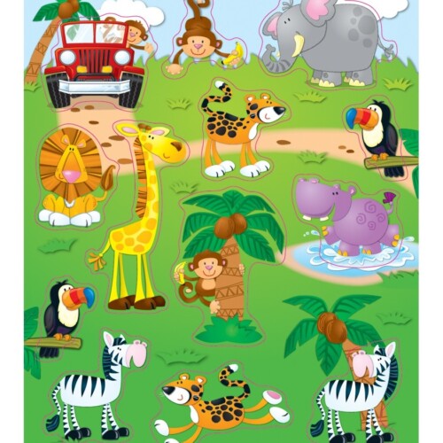 Colorful cut-outs Jungle animals