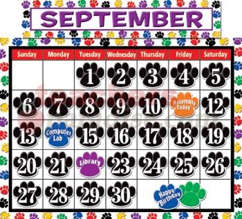 Paw print calendar