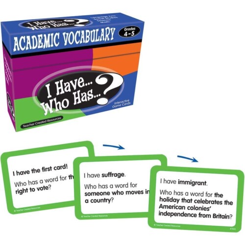 I have… Who has…? Academic vocabulary 4-5