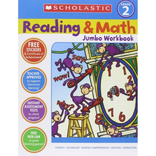 Reading & Math Jumbo Workbook: Grade 2